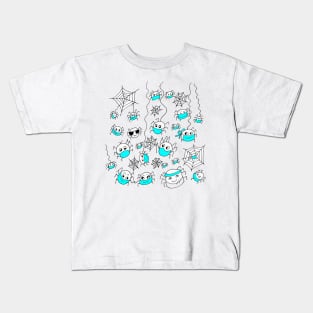 Spiders Wearing Face Masks Kids T-Shirt